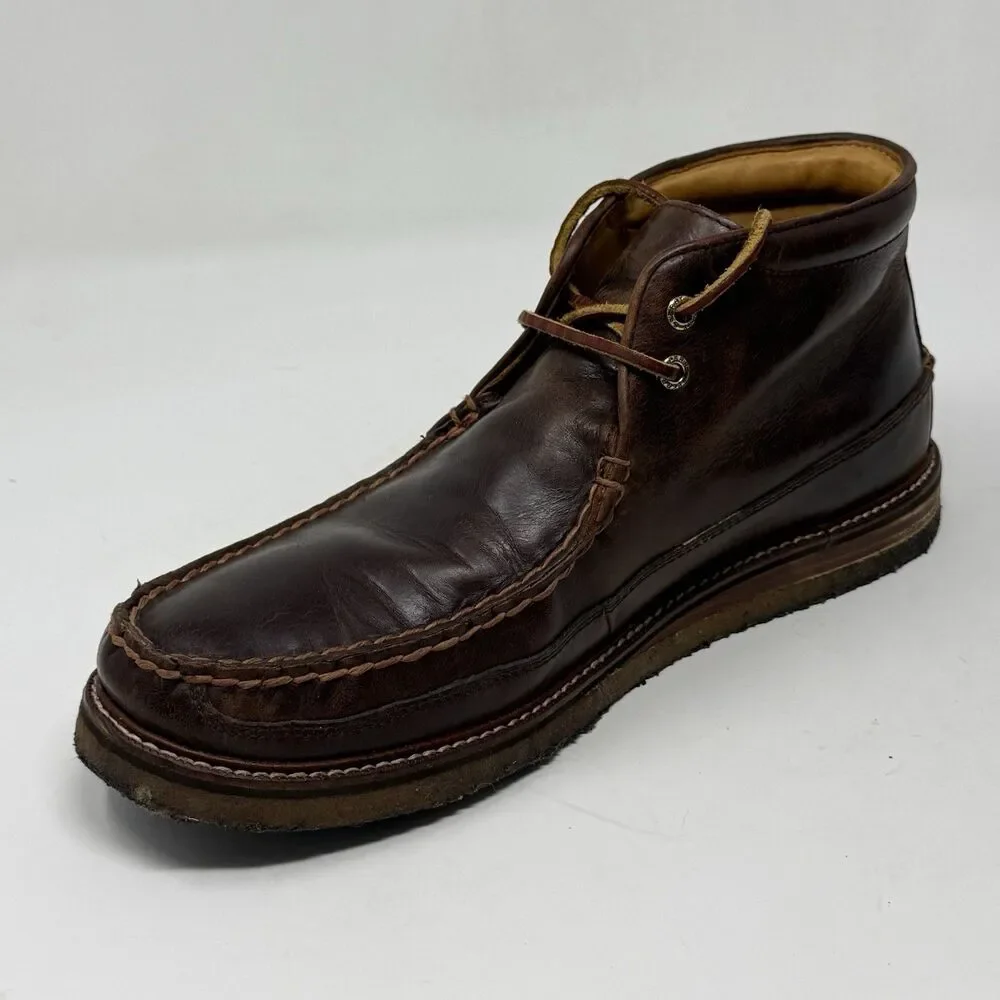 Sperry Gold Cup Chukka Boots Mens 11 M Brown Leather Crepe Sole Preppy Urban